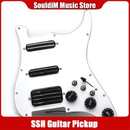 Cables SSH Electric Guitar Pickguard Pickup 2 Mini Humbucker with Coil Pickup Singlecut Switch High Output Loaded Prewired Scratchplate