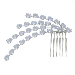 Hair Clips Jewelry Bridal Comb Handmade Sparkling Rhinestones Headdress For Festival Wedding Party Head Decor