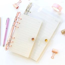 Domikee Cute Gold Color 6 Rings Refillable Binder Spiral Notebooks Office School Agenda Planner Organizer Stationery A6A5