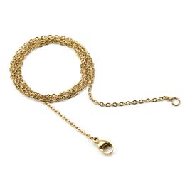 18k Guldpläterad rostfritt stål O-formad kedja Plain Chain Titanium Steel Decoration Cross Chain Halsbandsmycken