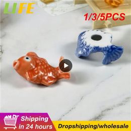 Chopsticks 1/3/5PCS Kitchen Accessories Tableware Rack Carp Shape Dinnertable Ornament Ceramic Stand Creative Penholder Table Decoration