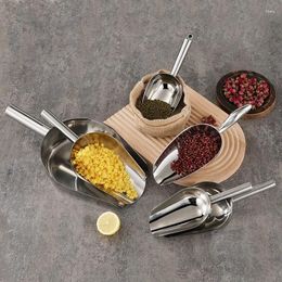 Coffee Scoops Aluminum Alloy Bar Candy Scoop Shovel Round Pub Home Ice Cubes Spice Flour Nut Spoon Wedding Buffet