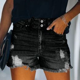 Women's Shorts Jeans High Waist Short Trousers Summer Ripped Stretch Denim Sleepwear For Women Set Cotton