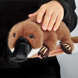 Stuffed Plush Animals Platypus Plush Toy High Fidelity Cute Doll Duckbill Plushie Egg Lifelike Animals Simulation Stuffed Doll Kawai Toy Gifts For Kid L47