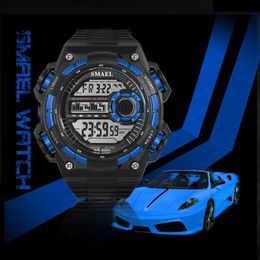 Digital Wristwatches Luxury WATCH SShock Resist Military Men Watch Automatic Mechanical 1438B Sport Watches Waterproof LED3329