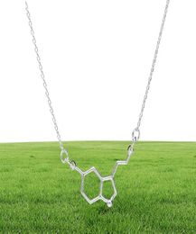 1 chemical molecular structure pendant necklace formula 5HT geometric exquisite nurse simple Lucky woman mother men039s family6838371