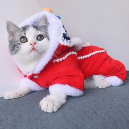 Dog Apparel Teddy Clothes Year Pet Chinese Lion Dance Costume Coat Winter Cat Small Spring Festival Tang Suit Jacket