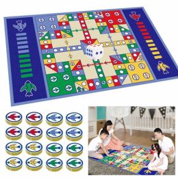 Pads Foldable Flying Chess Crawling Mat Kids Carpet Portable Board Game Camping Travel Game Set Parentchild Game Flying Chess Rug