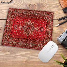 Mouse Pads Wrist Rests Persian Carpet Mouse Mat Computer Small Mouse Pad Flower Office Rubber Mat 22x18cm Non-slip Mat Table Pads Desk Mats Mini Rug