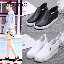 Fitness Shoes Increased Women's Singles Korean Version 2024 Fashion Comfortable Casual Breathable Student Wild White