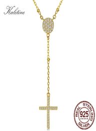 KALETINE 925 Sterling Silver Rosary Necklaces Trendy Gold Jewellery Charms Turkey Necklace Women Accessories Men 2202188112647