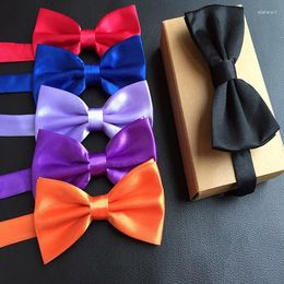 Bow Ties 13 6.5cm Tide Balck Purple Orange Solid Polyester Bowtie For Students Stage Performance Accessories Necktie Wholesale