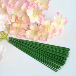 Decorative Flowers 100pcs Floral Wire Green For Artificial Wedding Bouquets Making Supplies Home Decoration