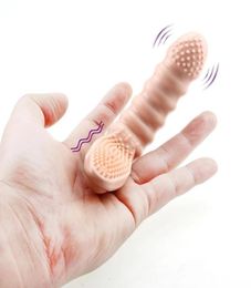 Massage Flexible Dildo Finger Vibrator Vaginal Erotic sexy toys for Women Clitoral finger Massager G spot Vibrator Adult products6036471