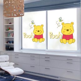 Window Stickers Static Frosted Glass Foil Cartoon Cute Bedroom Self-adhesive Paper Balcony Opaque