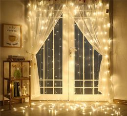 Whole 110V 220V 4M x 4M 512 LED Outdoor Indoor Curtain Light Party Christmas Decoration String Wedding el Festival 28366677620