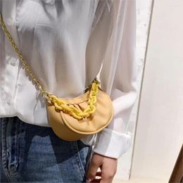 Bag Folds Design Mini Simple PU Leather Shoulder Crossbody Bags For Women Lipstick Storage Clutch 2024 Summer Chain Handbags 7152