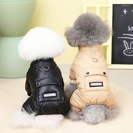 Dog Apparel Pet Jumpsuit Winter Warm Waterproof Fleece Puppy Coat Jacket For Chihuahua Poodle Teddy Costumes