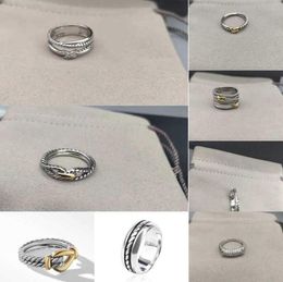 Fashion Ring for Love Braided Men Double Ladies Jewellery Layer Designer Trendy Womens x Rings Couple Birthday Party Gift5896873