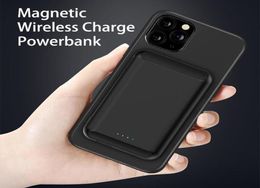Mobile Phone Magnetic Induction Charging Power Bank 5000mah for iPhone 12 Magsafe QI Wireless Charger Powerbank TypeC Rechargeabl2432000