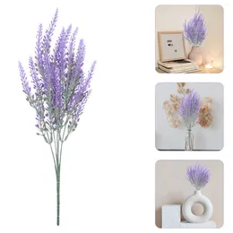 Decorative Flowers 5 Pcs Vase Lavender Artificial Flower Outdoor Decor Arrangements Plastic Plants