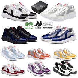 2024 Comforts Americas Cup Xl round toe Casual Shoes low Patent Leather green black Trainers mens designer shoes Sneakers America Cup Men Lace-up with box Sneaker 38-46
