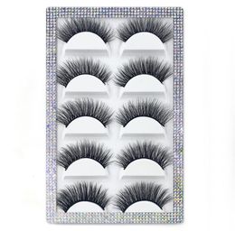 5 Pairs 3D Faux Mink Eyelashes Whole Natural Long Thick Fluffy False Eyelash Lash Extension Supplies Makeup1701143