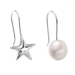 Dangle Earrings MXME 1 Pair Ear Rings Asymmetric Star Pearl Lovely Hooks For Women Girls Temperament Adorments