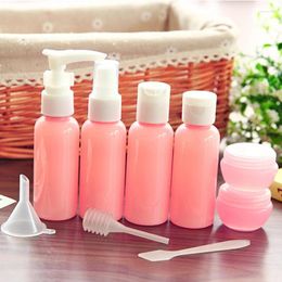 Liquid Soap Dispenser Refillable Travel Bottles Set Package Cosmetics Plastic Pressing Spray Bottle Makeup Tools Kit For