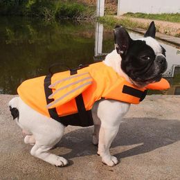 Dog Apparel Vest Summer Pet Life Jacket Safety Swimwear Swim Suit Jackets With Reflective Wing Pets Swimming