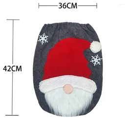 Toilet Seat Covers 1pc Santa Printed Cover Set With Floor Mat Rug And Tank Bathroom Supplies Home Decor Christmas