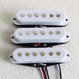 Cables Donlis N/M/B 1Set Ceramic Magnet Stagger ST Single Coil Guitar Pickups In White/black/Ivory Colour