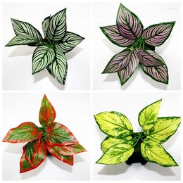 Decorative Flowers Selling 1PCS (5Colors ) Plants Leaves Plastic Simulation Wedding Home Party Decoration Flower Spring Grass DIY Floral