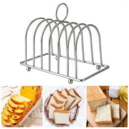 Kitchen Storage Food Rack Durable Stainless Steel 6 Slots Toast Bread Holder Rust-free