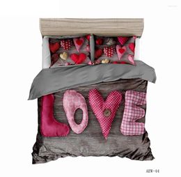 Bedding Sets Love Heart-Shaped Valentine's Day Quilt Cover Festival Celebration Decorate Nest Bedroom Set Bed Sheet