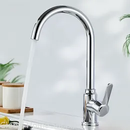 Kitchen Faucets High Arc Deck Mounted Faucet Single Handel Hole And Cold Water Mixer Commercial Basin Sink