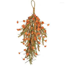 Decorative Flowers Thanksgiving Hanging Artificial Plant Vines Fall Home Decoration Outdoor Fake Garland Wedding Party Wall Front Door