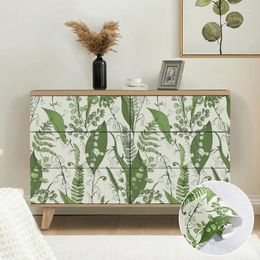Wallpapers Elegant Eye Protection Green Leaves Furniture Cabinet Stickers Chic Peel And Stick Wallpaper Retro Removable Contact Paper