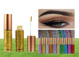 10 Colours liquid eye shadow profissional completa Metallic Shiny Smoky Eyes Eyeshadow Waterproof Glitter Liquid Eyeliner HANDAIYAN9191464