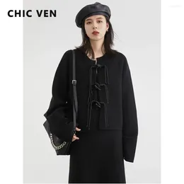 Work Dresses CHIC VEN Women Sweater Chinese Frog Button Female Coat Straight Knitted Long Skirt Ladies Cardigan Spring Autumn 2024