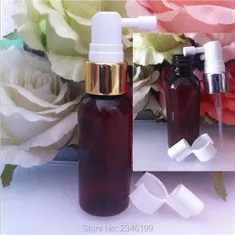 Storage Bottles 50ML 50pcs/lot High Class Fine Mist Packing Bottle Empty DIY Perfume Refillable Container Brown Round Emulsion Spray