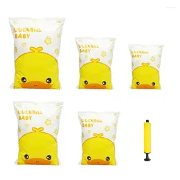 Storage Bags 6 PCS Large Capacity Sealed Reusable Waterproof Vacuum Compression Space Saver Bag With Pump For Clothes Pillows