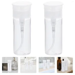 Storage Bottles Cosmetics Lotion Dispenser: 2pcs 100ml Pump Press Dispenser Hand Refillable Shampoo Holder For Travel Size