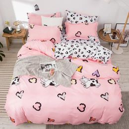 Bedding Sets Lovely Printed 4pcs Girl Boy Kid Bed Cover Set Duvet Adult Child Sheets Pillowcases Comforter