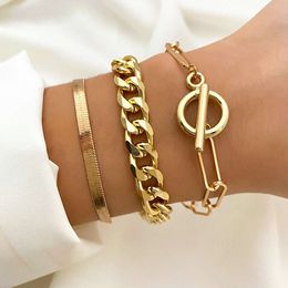 Stacked Exaggerated Metal Instagram Fashion Trend OT Bracelet