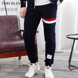 Tb Pants Red and White Bars Tims Blanc Fashion Brand Couple Sports New Casual Mens Guard 1905