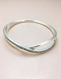 Fashion entangled bracelet for jewelry 925 sterling silver with CZ diamond trend wild temperament ladies bracelet with box2464338