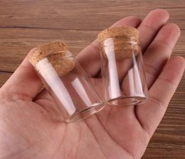 Small Test Tube with Cork Stopper Glass Spice Bottles Container Jars Vials DIY Craft 50pcs 10ml size 24 40mm5105836
