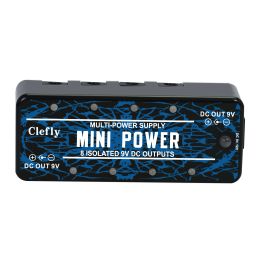 Cables Clefly Mini Power Pedal Guitar Pedals Power Supply Multi Circuit Power 8 Isolated 9V Output With Short Circuit Protect