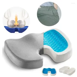 Pillow Gel Memory Foam U-shaped Seat Massage Car Office Chair For Long Sitting Back Tailbone Pain Relief Pad